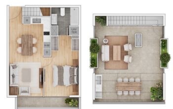1 Dormitorio 1 Baño con azotea privada