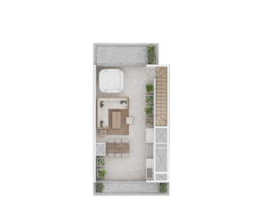 3 dormitorios 3 baños duplex con azotea