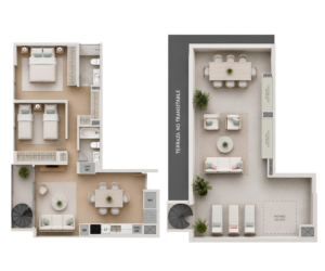 2 dormitorios 2 baños Tradicional 146 m2 con azotea privada