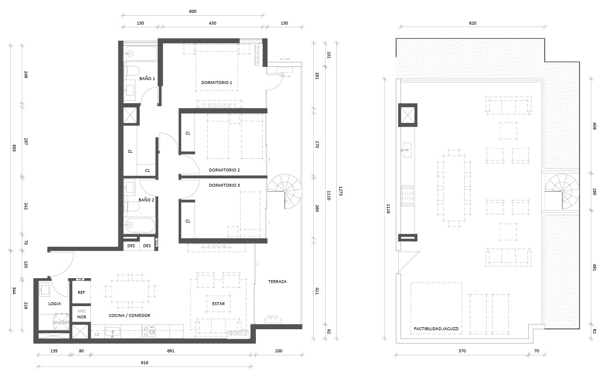 3 dormitorios 2 baños con azotea privada
