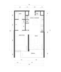 1 Dormitorio 1 Baño